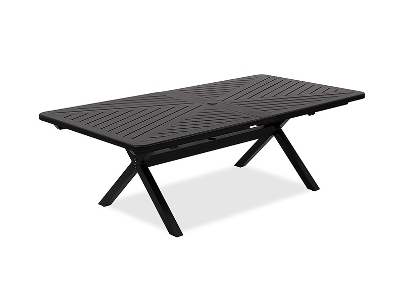 Pátio de alumínio bronze envelhecido Solstice 84-130 x 44 pol.