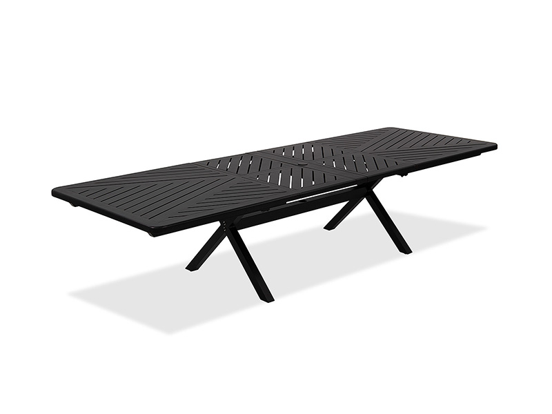 Pátio de alumínio bronze envelhecido Solstice 84-130 x 44 pol.